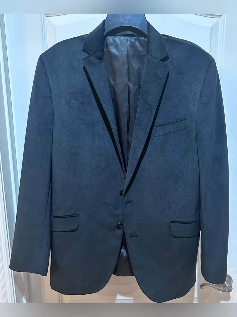 Kenneth Cole reaction Men's Classic Black velvet Single-Breasted Blazer size 44R